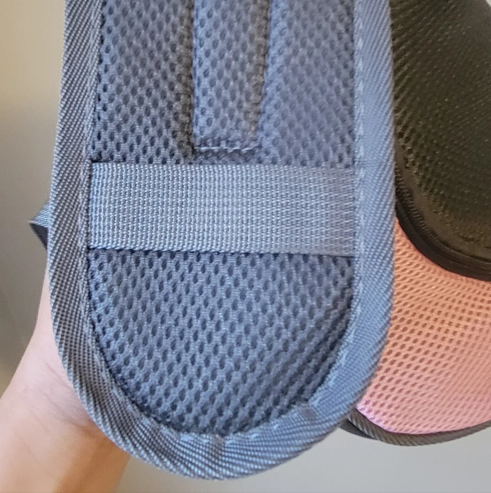 Hands-Free Gray & Pink Pet Sling Carrier by